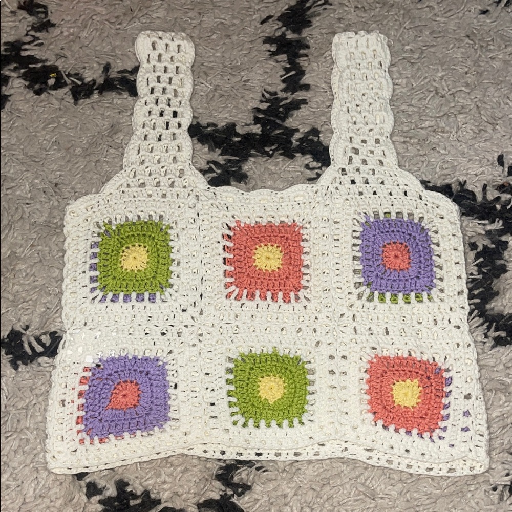Crochet Granny Square Pattern Tank Top